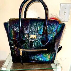 Henri Bendel, Large Multi Color Book Bag Satchel Purse